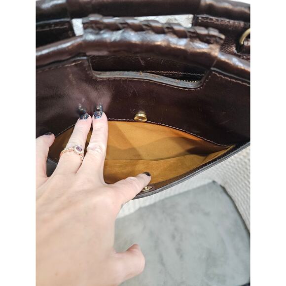 Patricia Nash Ovodda Leather Satchel Bag- duster bag included - Picture 10 of 10